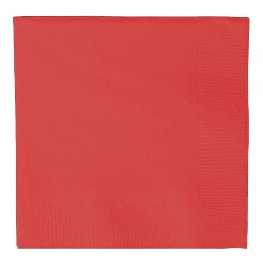 Apple Red Value Solid Beverage Napkins