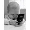 Avanti Baby With Cell Phone Birthday Greeting Card