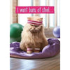 Avanti Cranky Exercise Cat New Verse Almost Funny Greeting Card