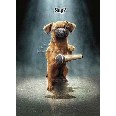 Avanti Dog Mic Drop Birthday Greeting Card