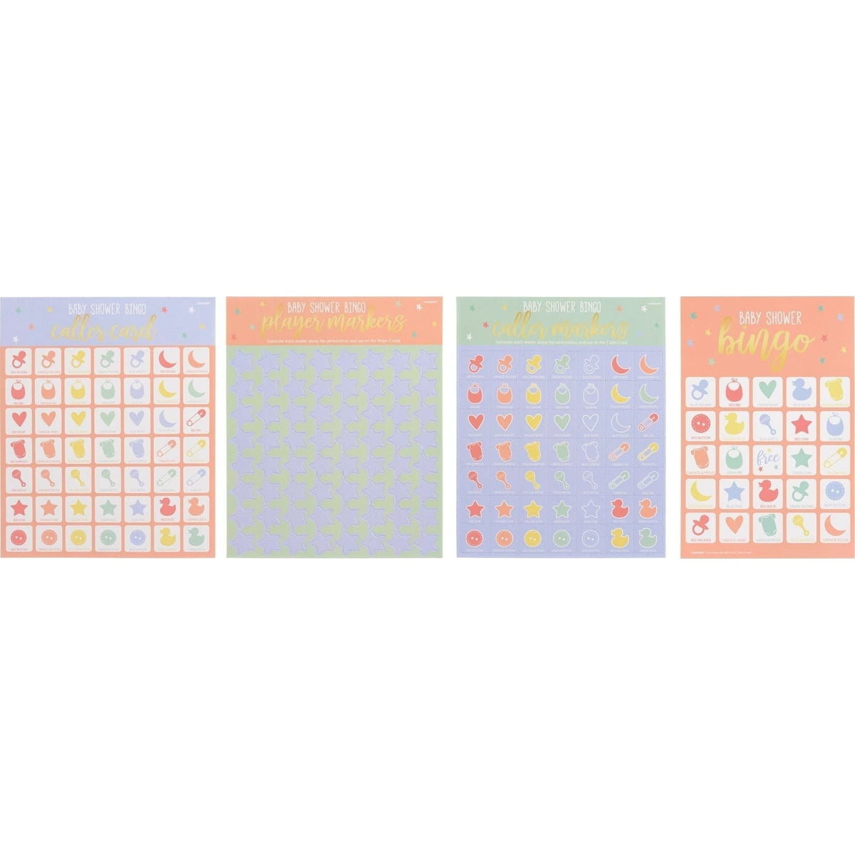Baby Shower 2-In-1 Bingo Game