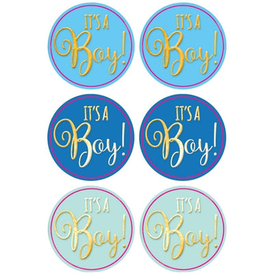Baby Shower Sticker Seals - Boy