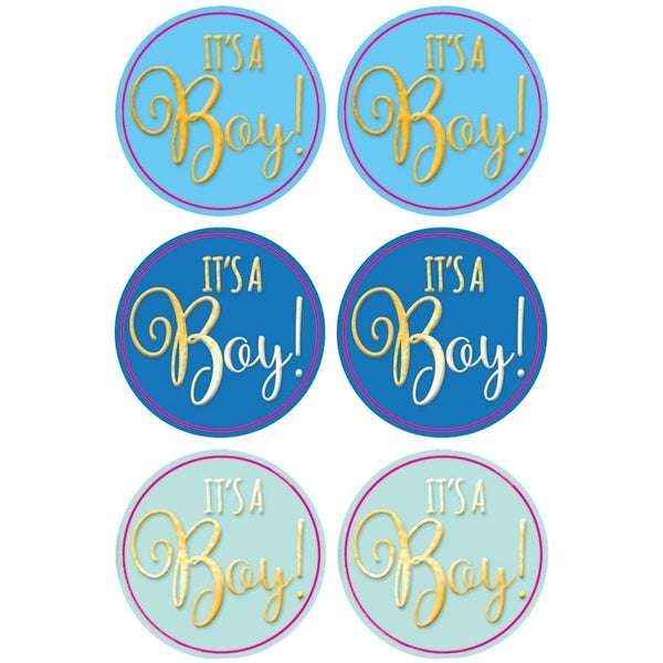 Baby Shower Sticker Seals - Boy