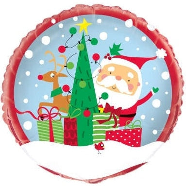 Lunch Napkin - Colorful Santa 18"
