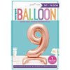 Rose Gold Number Shaped Standing Foil Balloon 30" 9