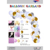 Balloon Garland Kit - White Silver Gold