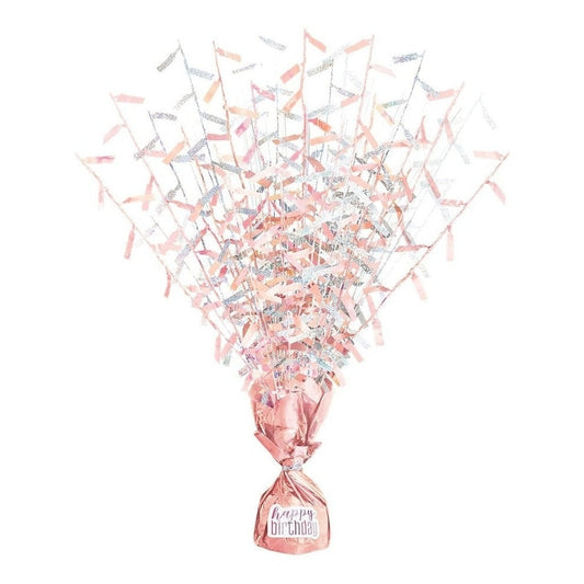 Birthday Glitz Rose Gold Balloon Weight - Centerpiece