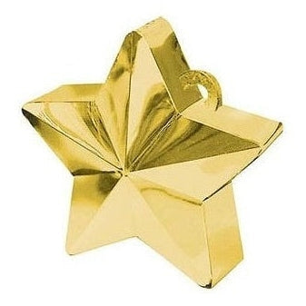 Gold Star Electroplated Balloon Weight