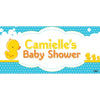 Banner - Custom Deluxe Baby Shower Blue Dots & Ducks