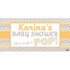 Banner - Custom Deluxe Baby Shower Grey & Yellow Zig Zag