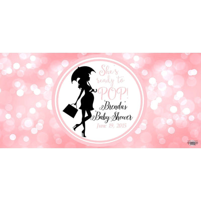 Banner - Custom Deluxe Baby Shower Pink Lens Flare