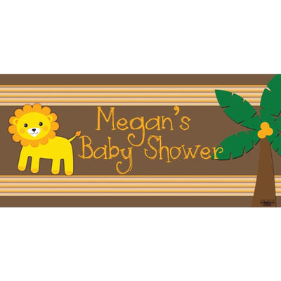 Banner - Custom Deluxe Baby Shower Tree & Lion