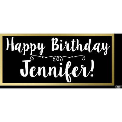 Banner - Custom Deluxe Birthday Gold Box