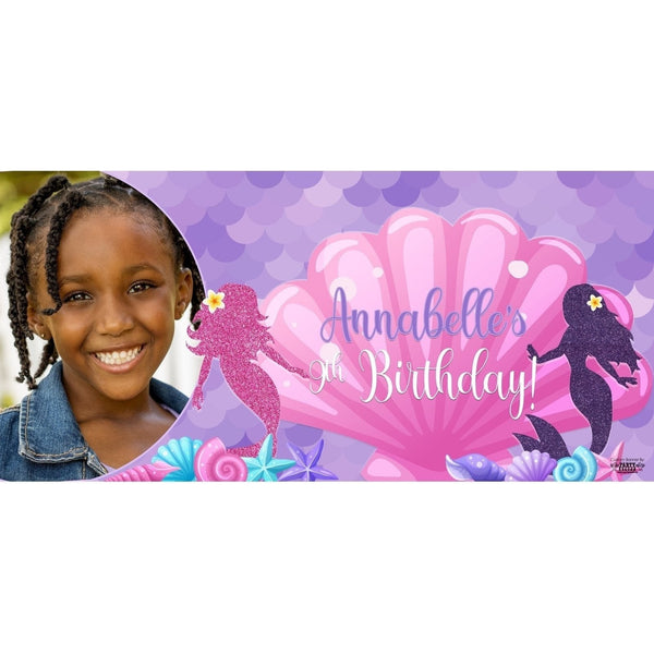 Banner - Custom Deluxe Birthday Mermaid With PiCounture