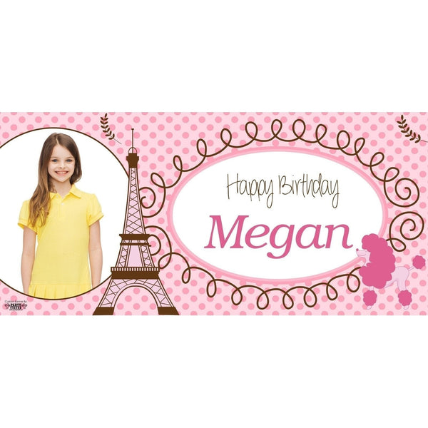 Banner - Custom Deluxe Birthday Paris & Poodle With PiCounture