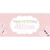 Banner - Custom Deluxe Birthday Pink Butterfly
