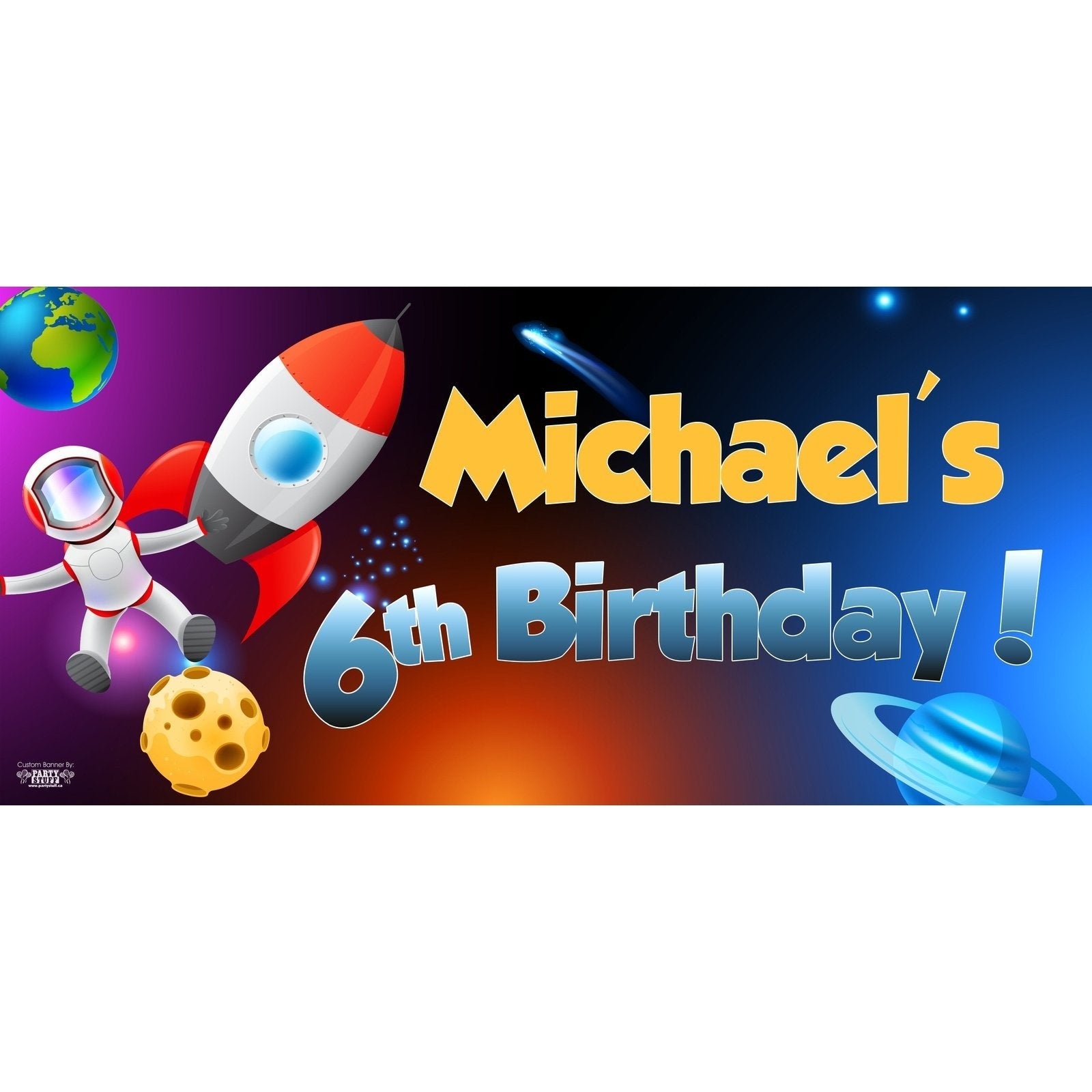 Banner - Custom Deluxe Birthday Space