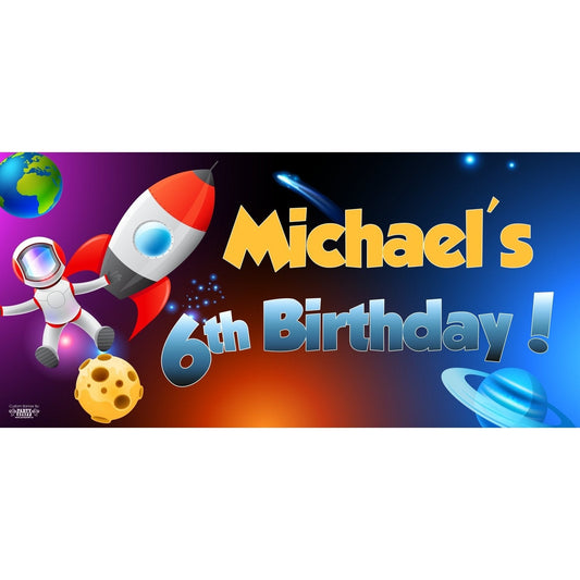 Banner - Custom Deluxe Birthday Space