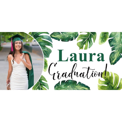 Banner - Custom Deluxe Grad Palm Leaf With PiCounture