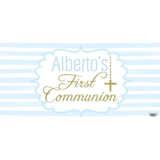 Banner - Custom Deluxe Religious Blue & Gold