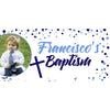 Banner - Custom Deluxe Religious Blue & Grey Dots With PiCounture