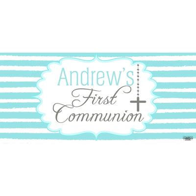 Banner - Custom Deluxe Religious Blue Stripes