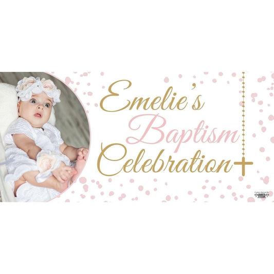 Banner - Custom Deluxe Religious Pink Dots With PiCounture