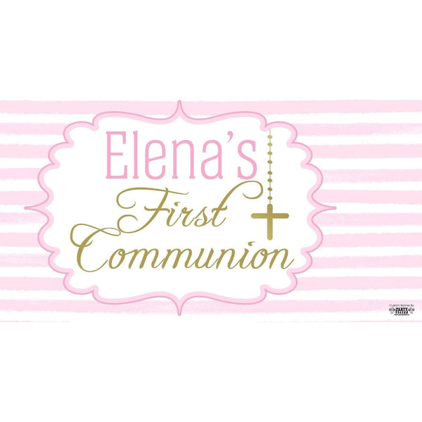 Banner - Custom Deluxe Religious Pink & Gold