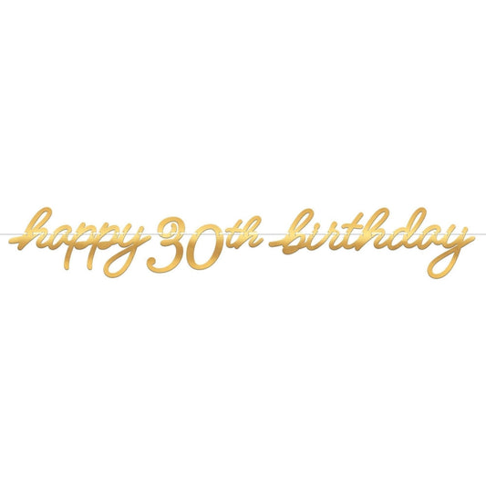 Golden Age Birthday 30Th Letter Banner
