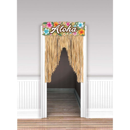 Beachy Blooms Door Curtain