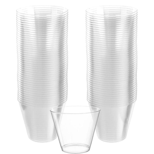 Big Party Pack Clear Plastic Tumblers, 9Oz.