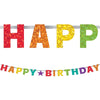 Birthday Accessories Rainbow Prismatic Letter Banner