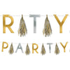 Birthday Accessories Silver & Gold Tassel Garland