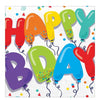 Birthday Balloons Luncheon Napkins