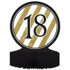 Black And Gold 18Th Birthday Centerpiece