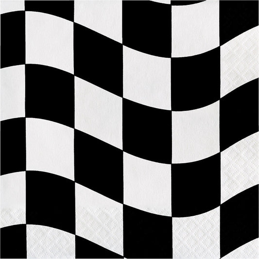 Black And White Check Napkins