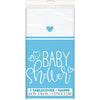 Blue Hearts Baby Shower ReCountangular Plastic Table Cover, 54" X 84"
