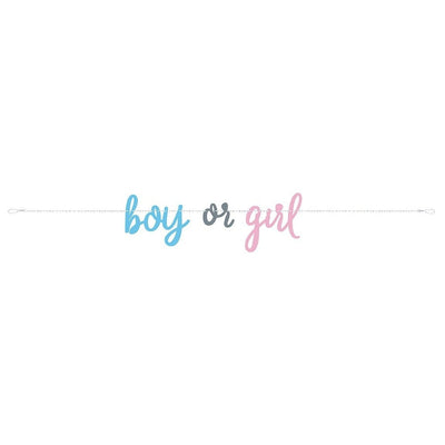 Blue Or Pink Gender Reveal Banner, 7Ft