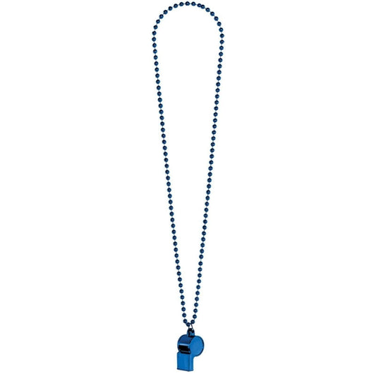 Blue Whistle On Chain Necklace