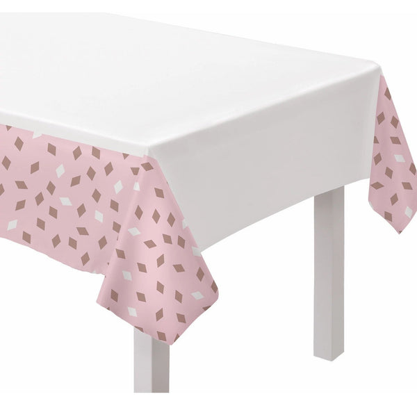 Blush Birthday Plastic Tablecover