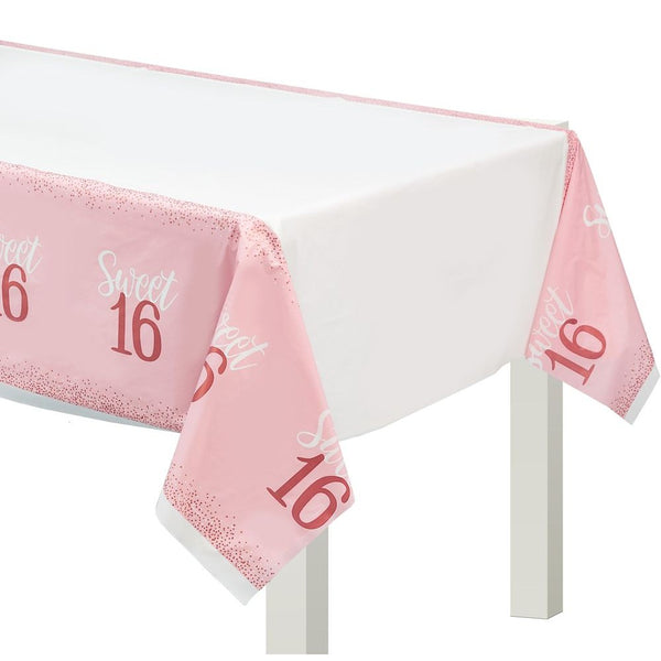 Blush Sixteen Plastic Table Cover