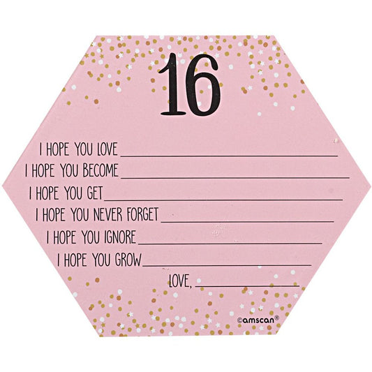 Blush Sixteen Wishes Cards
