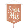 Blush Wedding Hanging Canvas Sign