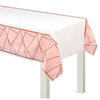 Blush Wedding Plastic Table Cover