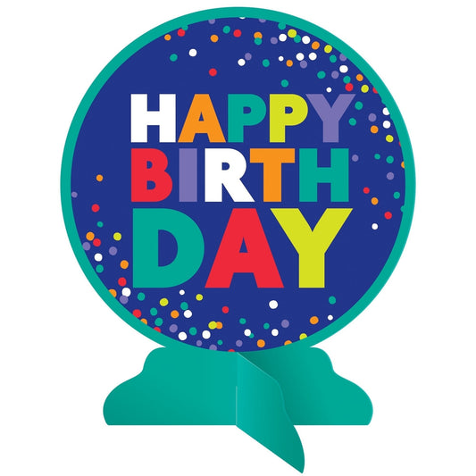Bold Happy Birthday Table Centerpiece