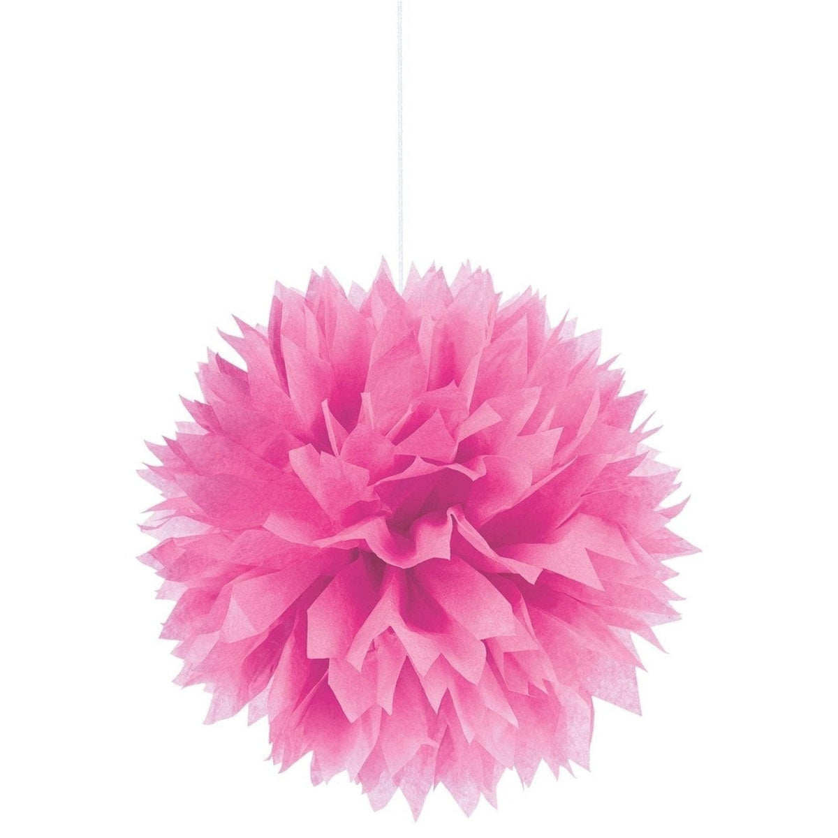 Bright Pink Fluffy Paper Decorations