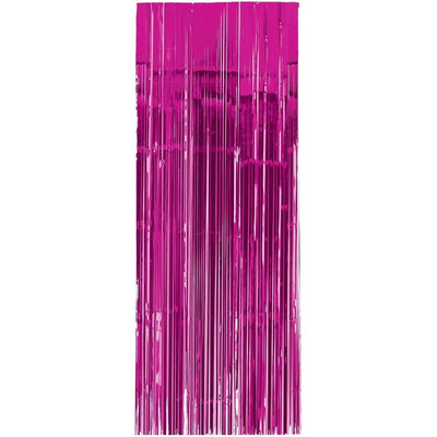 Bright Pink Metallic Curtain 3' X 8'