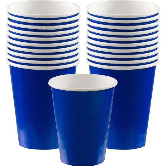 Bright Royal Blue Paper Cups, 9Oz.