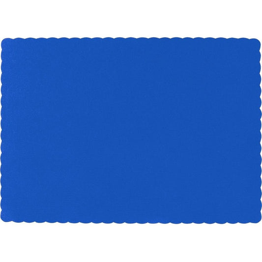Bright Royal Blue Solid Color Paper Placemats