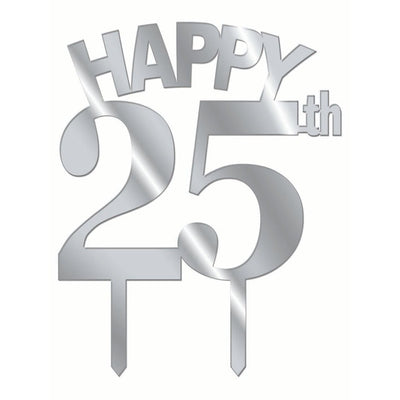 Cake Topper - 25 Silver